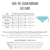 graphic showing bandana sizes and information