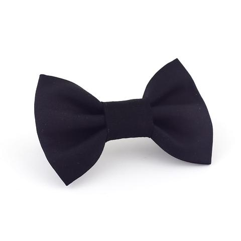Classic Black Bow Tie Front View