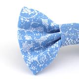 fabric Blue Lace Bow Tie for dog