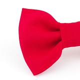 Fabric Red Dog Bow Tie Left Side